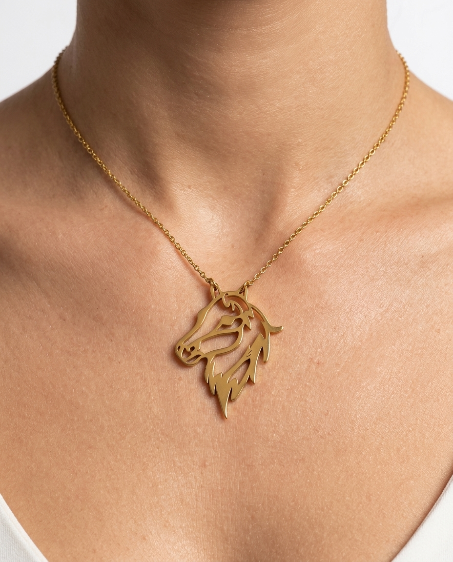 Horse stainless steel necklace