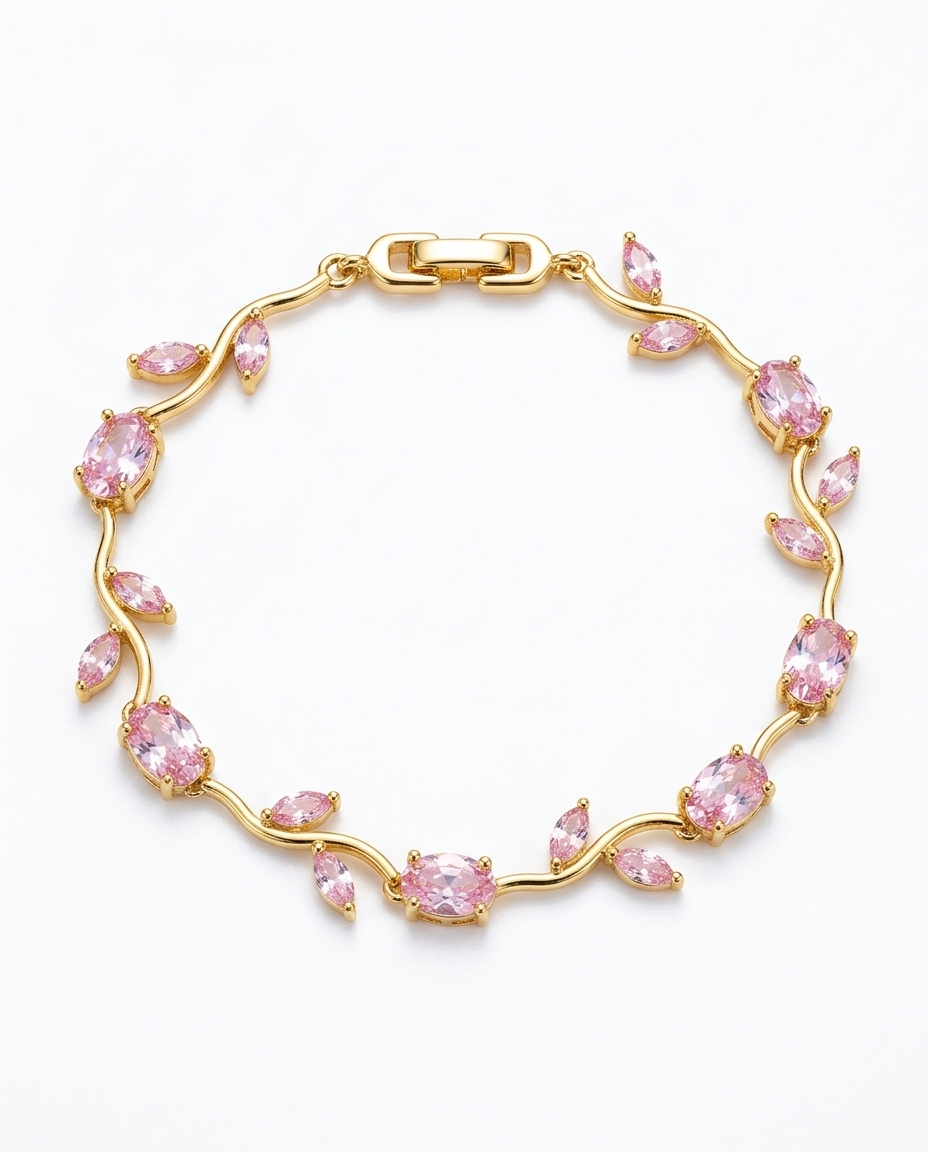 Pink Tulip gold-plated bracelet