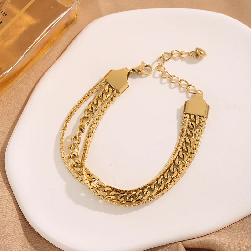 Triple Layer Chain Bracelet