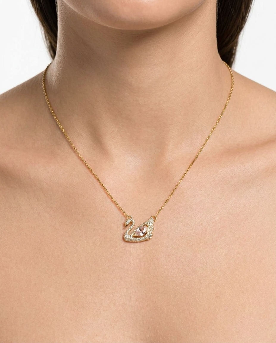 Swan simple stainless necklace