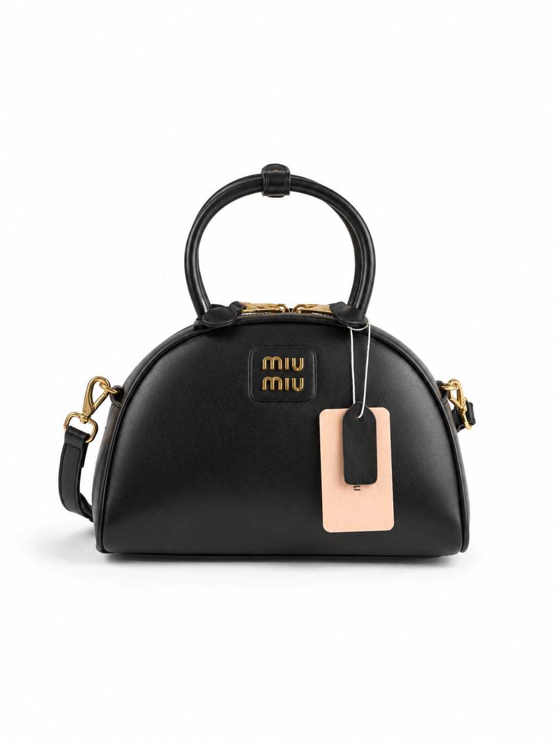 Miu Miu Beau bowling bag featuring gold-tone