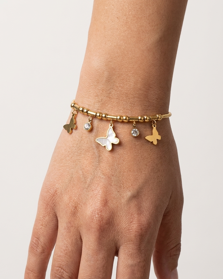 Butterfly Stainless Steel Bracelet