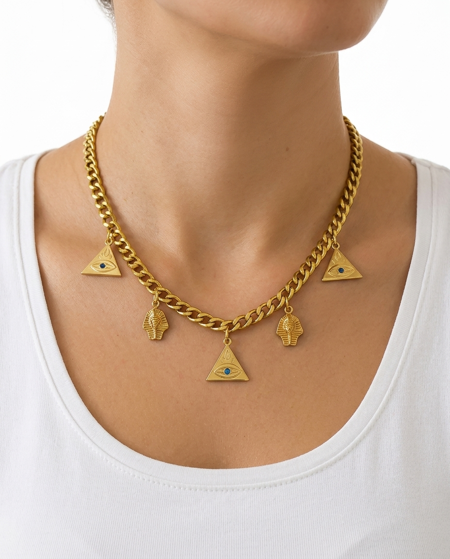 Pharaonic Stainless Steel Necklace