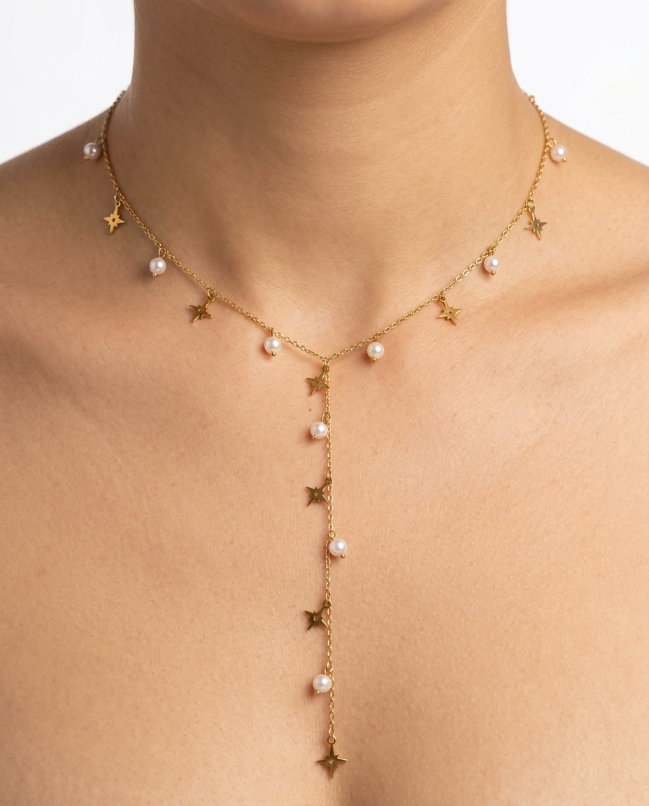 Drop stainless steel necklace