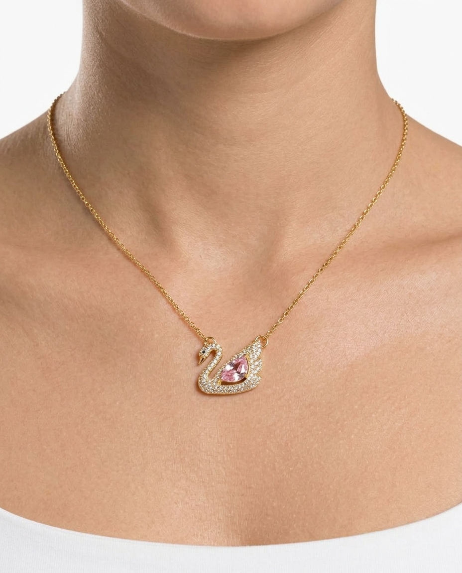 Swan simple stainless necklace