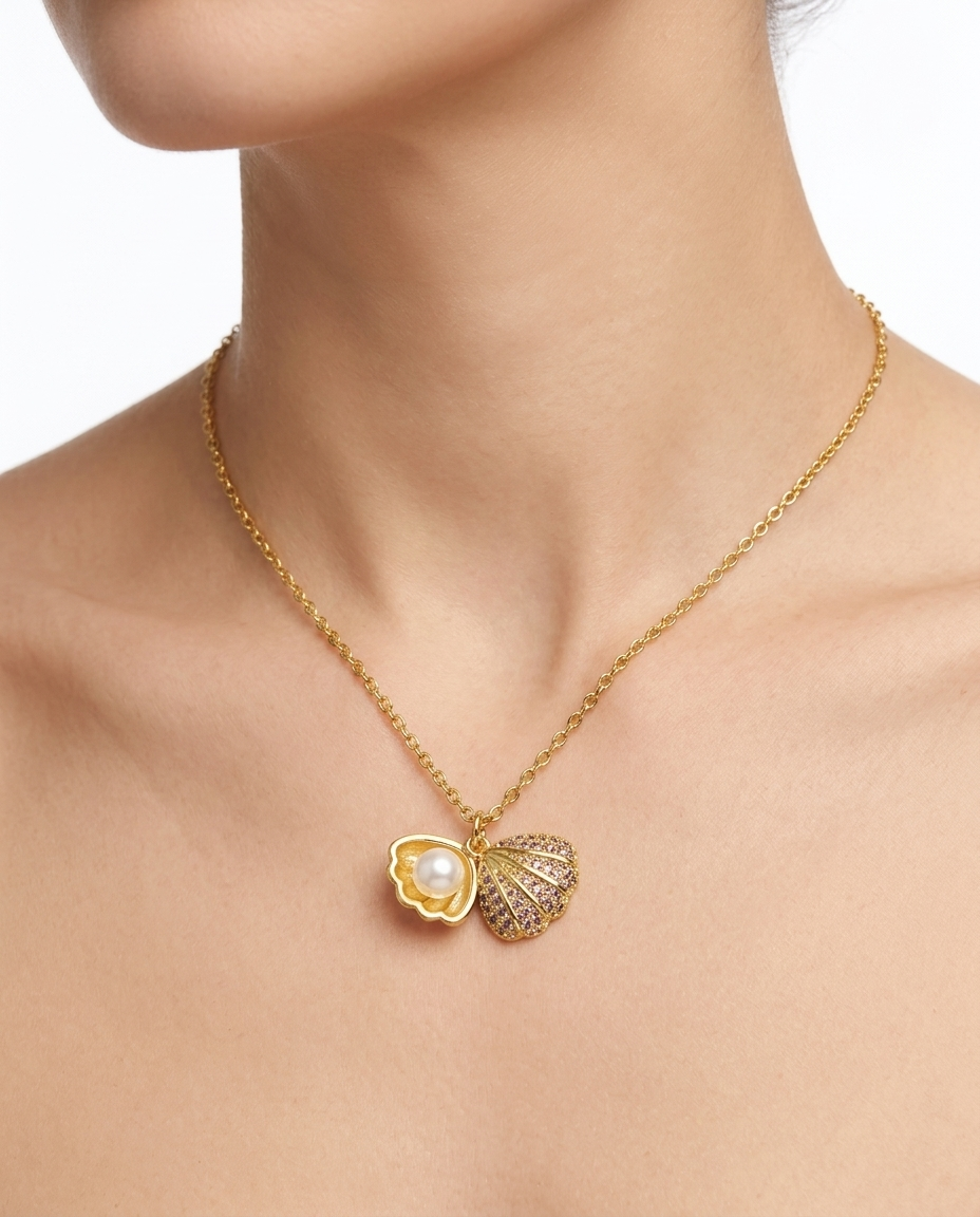 Shell Stainless Steel Necklace - Design 3