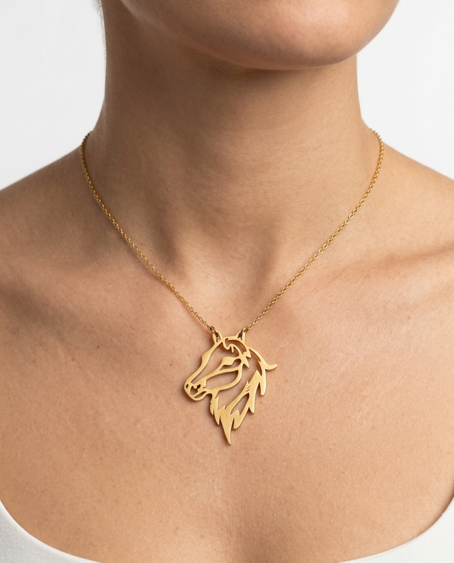 Horse stainless steel necklace