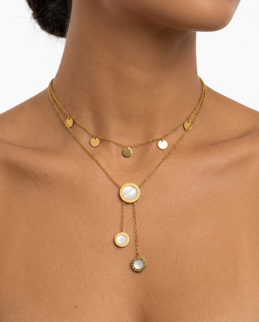Roman-Inspired Stainless Steel Necklace