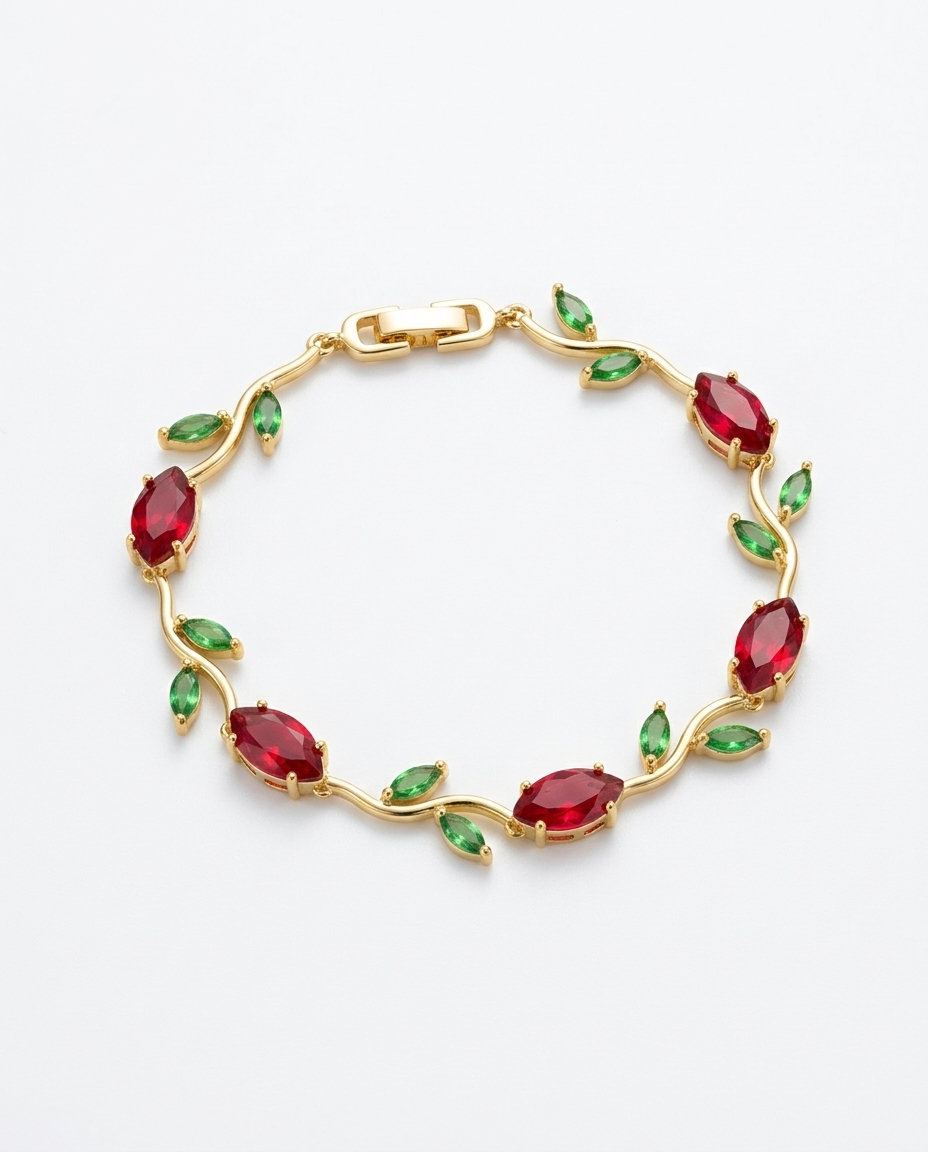 Red Tulip gold-plated bracelet