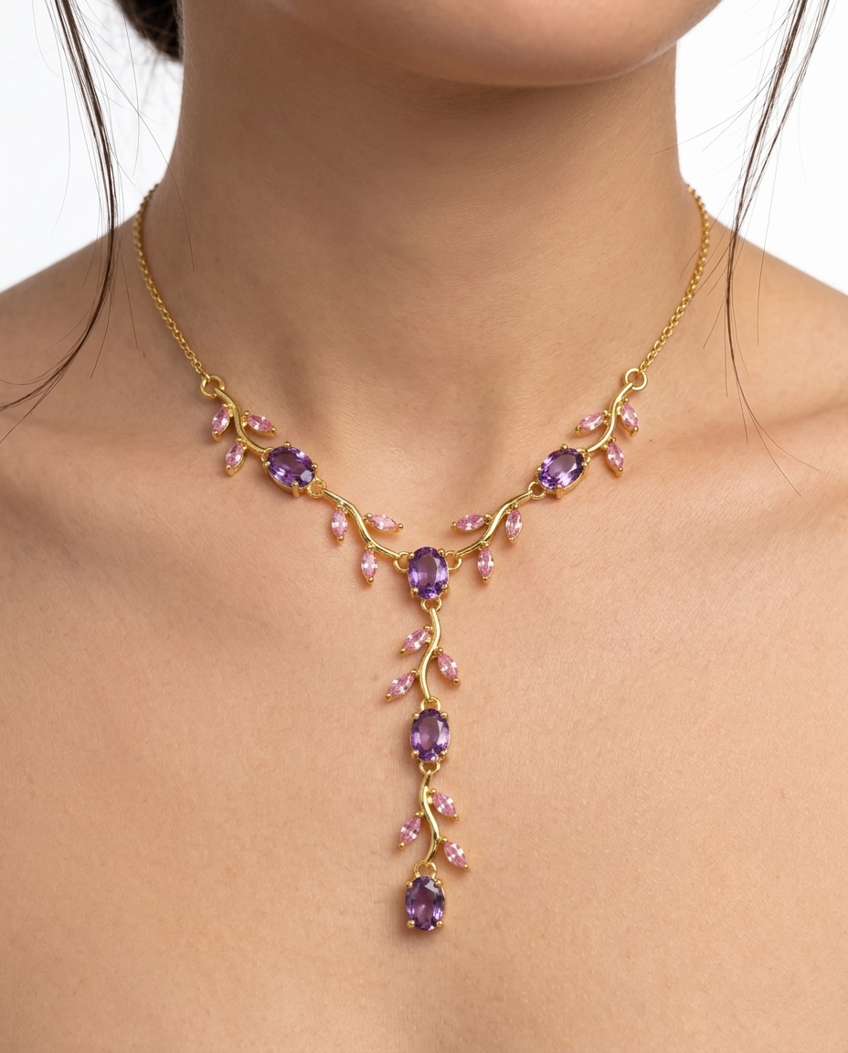 Burberry tulip gold-plated necklace