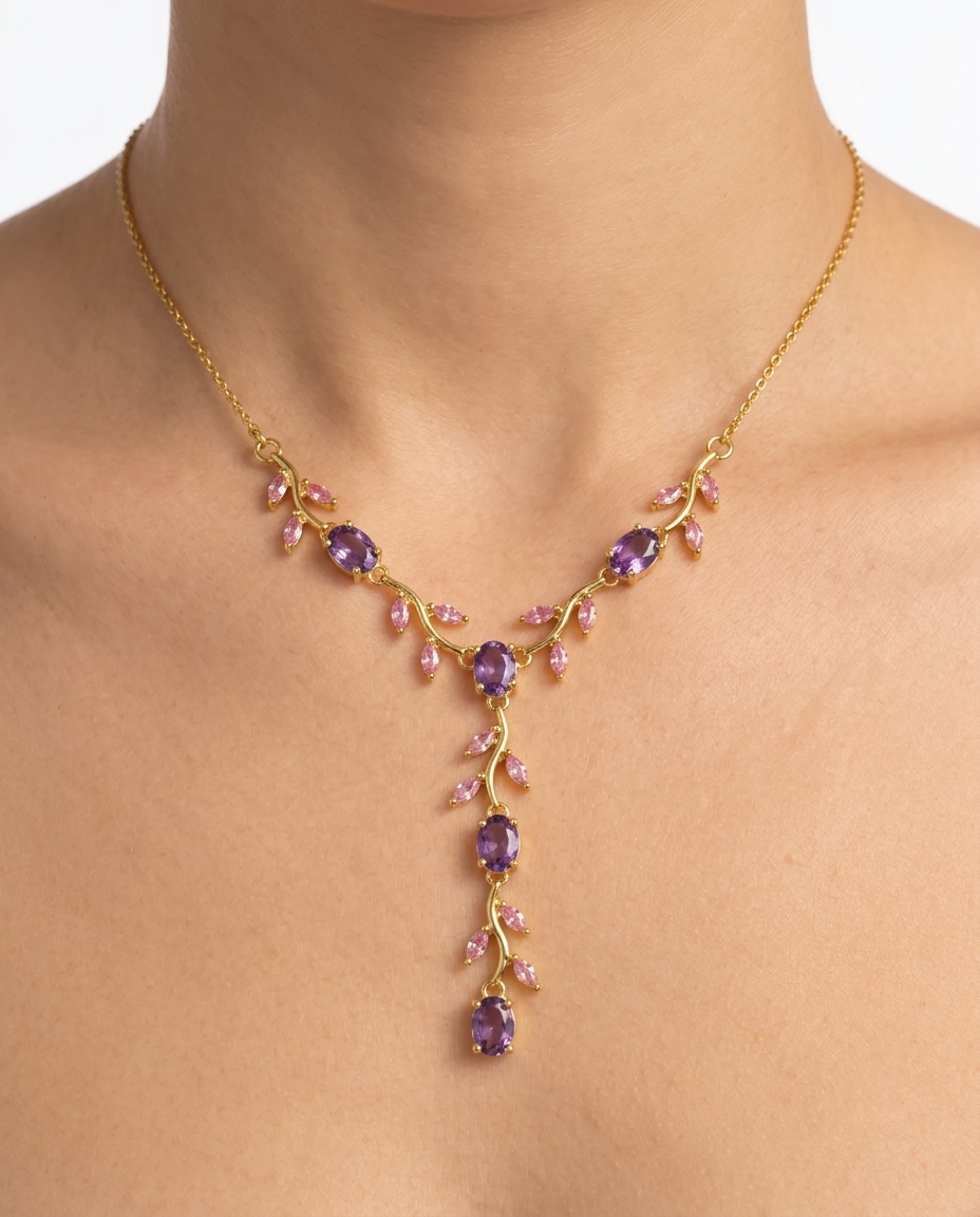 Burberry tulip gold-plated necklace