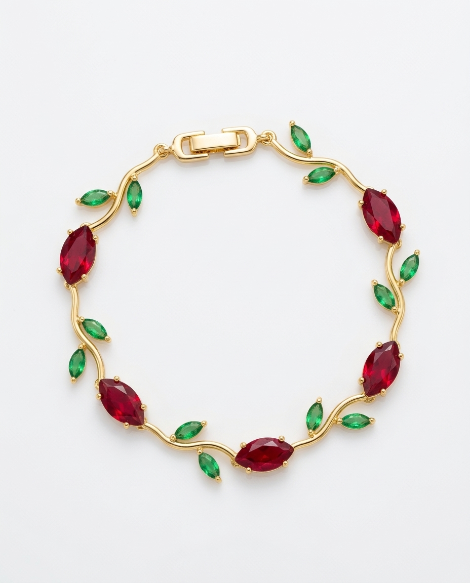 Red Tulip gold-plated bracelet