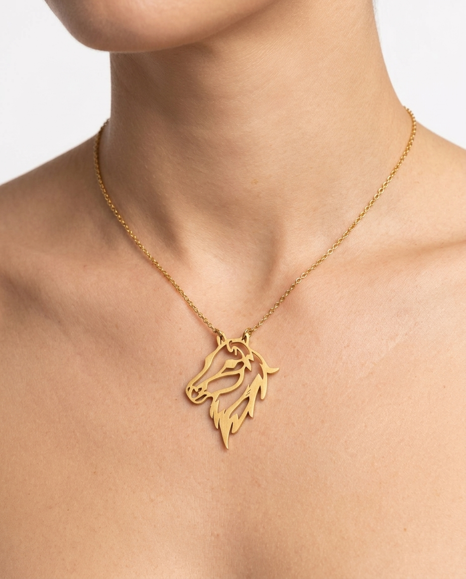 Horse stainless steel necklace
