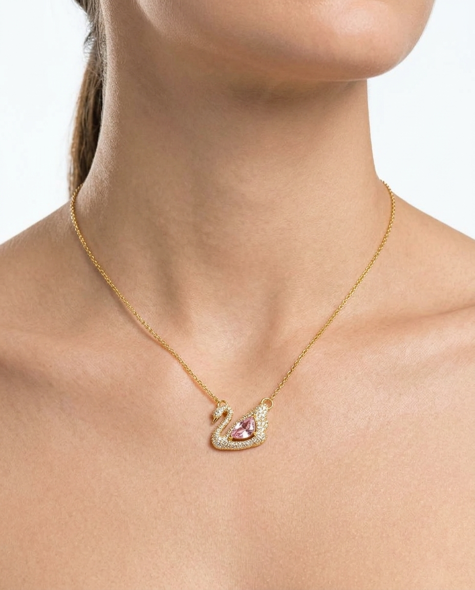 Swan simple stainless necklace